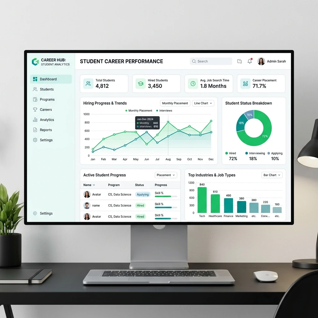 The Dream Catcher program dashboard on a laptop